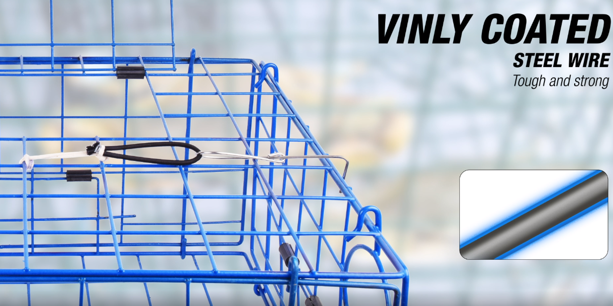 Amazon.com : A1FISHER Pacific Folding Crab Trap Pot Vinyl Coated
